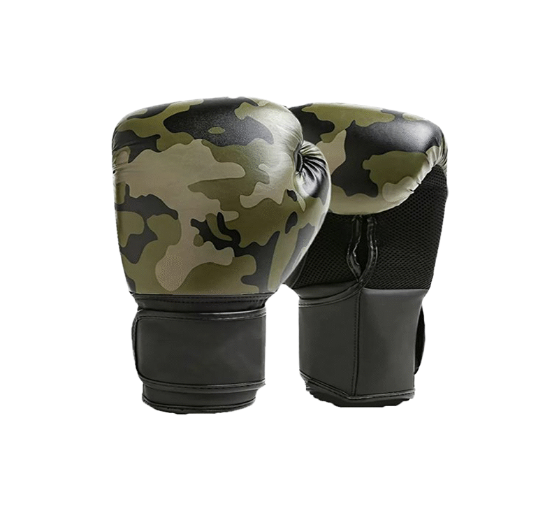 Camouflage Boxing Gloves – Custom Camo PU/Genuine Leather Gloves