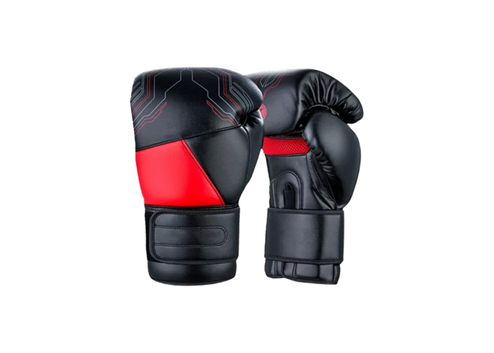 Red & Black Boxing Gloves – PU/Genuine Leather Training Gloves
