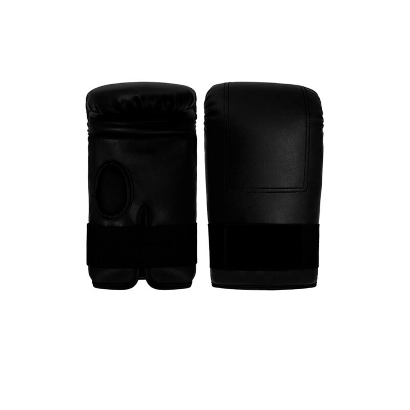 All-Black Thumbless Bag Gloves – Sleek Sparring & Training Mitts