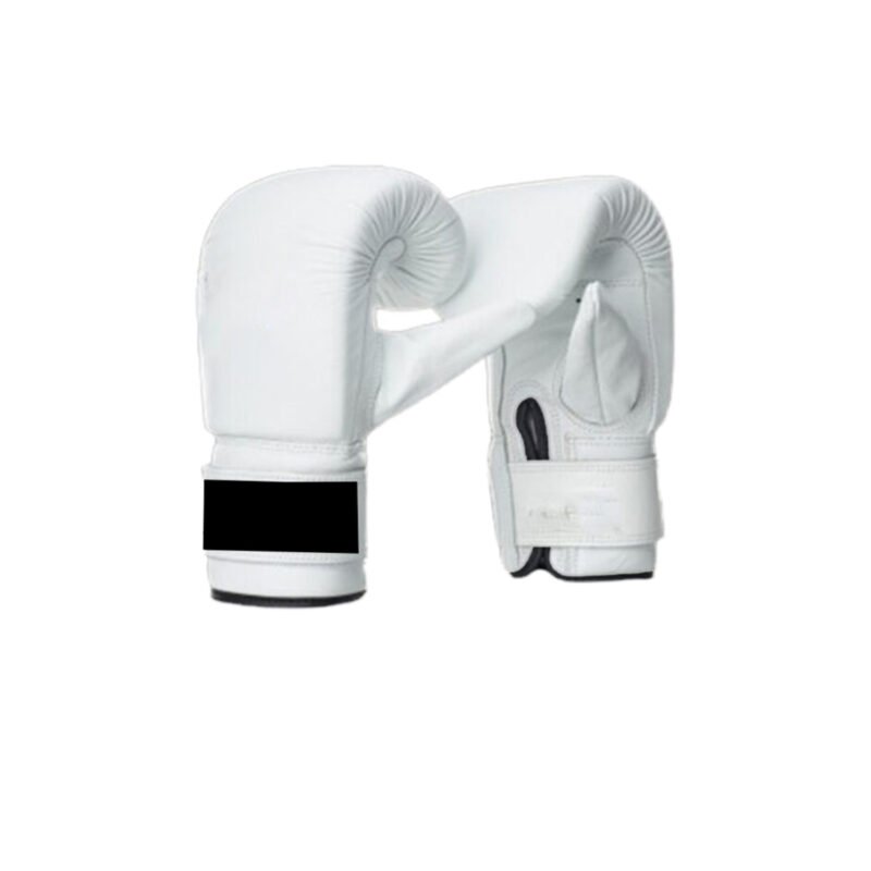 All-White PU Boxing Bag Gloves – Sleek Sparring & Training Mitts