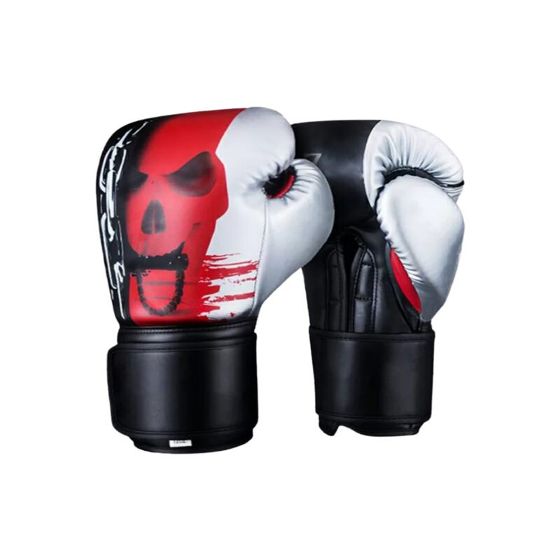 Custom Skull Boxing Gloves – PU/Genuine Leather Sparring Gloves
