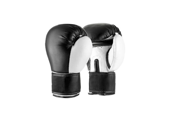 Black and White Boxing Gloves – PU/Genuine Leather Training Gloves