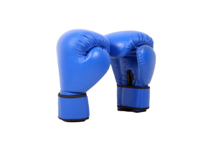All-Blue Boxing Gloves – PU Training Gloves with Wrist Wrap
