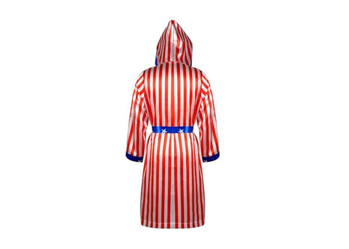 USA Patriotic Boxing Robe and Shorts Set – Custom Flag-Style Fightwear - Image 2