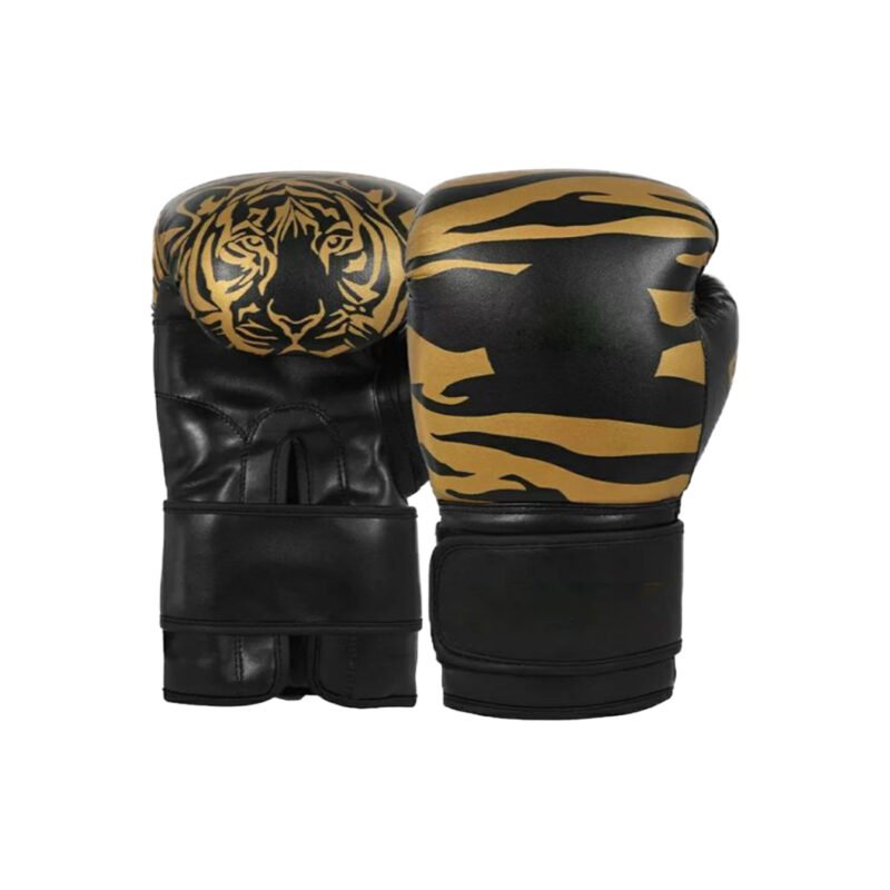Tiger Print Boxing Gloves – Custom PU Training Gloves