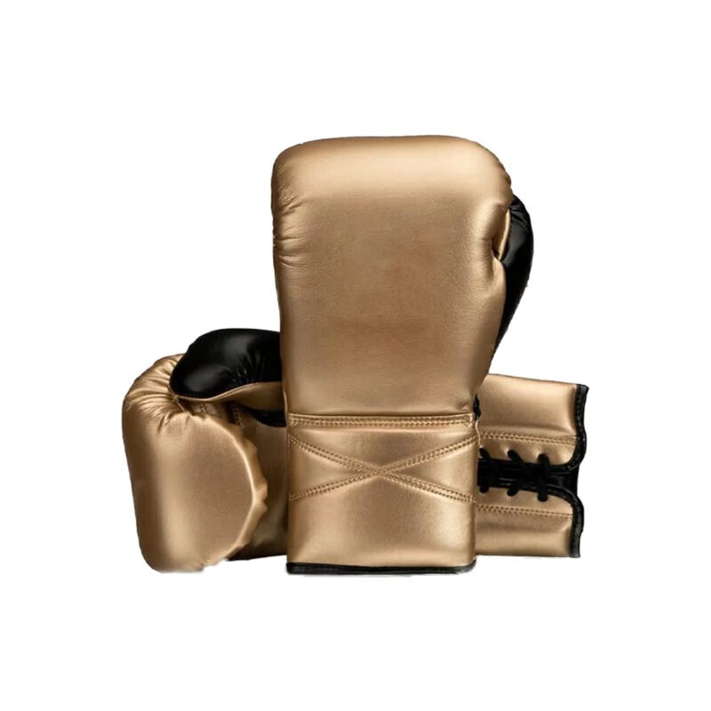 White & Gold Boxing Gloves – Modern PU/Genuine Leather Training Gloves